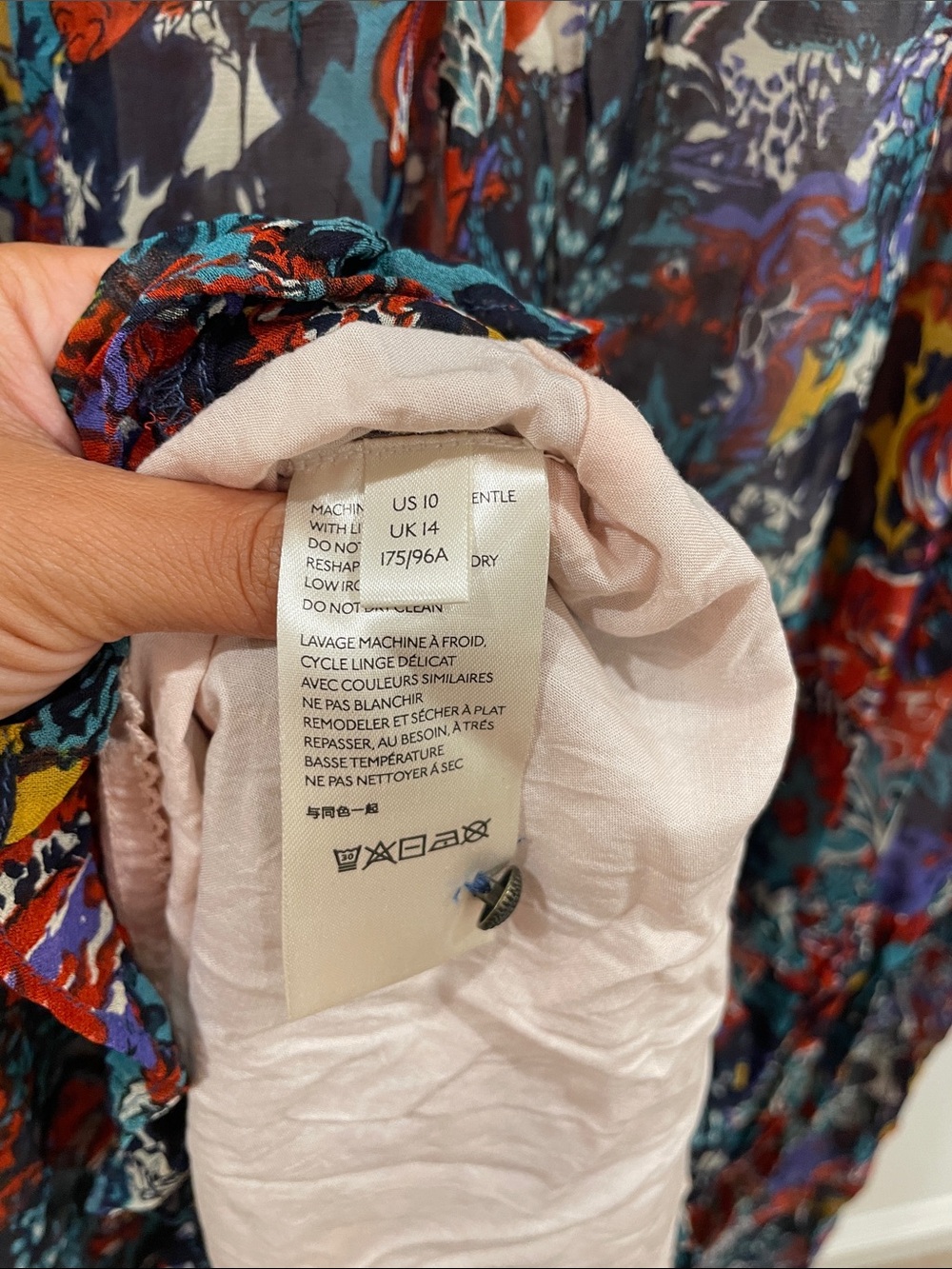 Anthropologie Maeve Annabella Floral Paisley Boho Colorful Maxi Dress 10 Boho - Picture 16 of 16